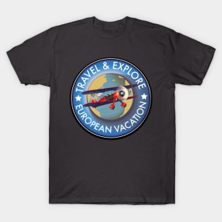 Travel & Explore European Vacation logo T-Shirt